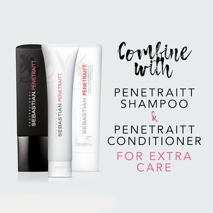 Sebastian Professional Penetraitt Shampoo, Conditioner & and Mask for strengthening & Repair, For Damaged & Colored Treated Hair
